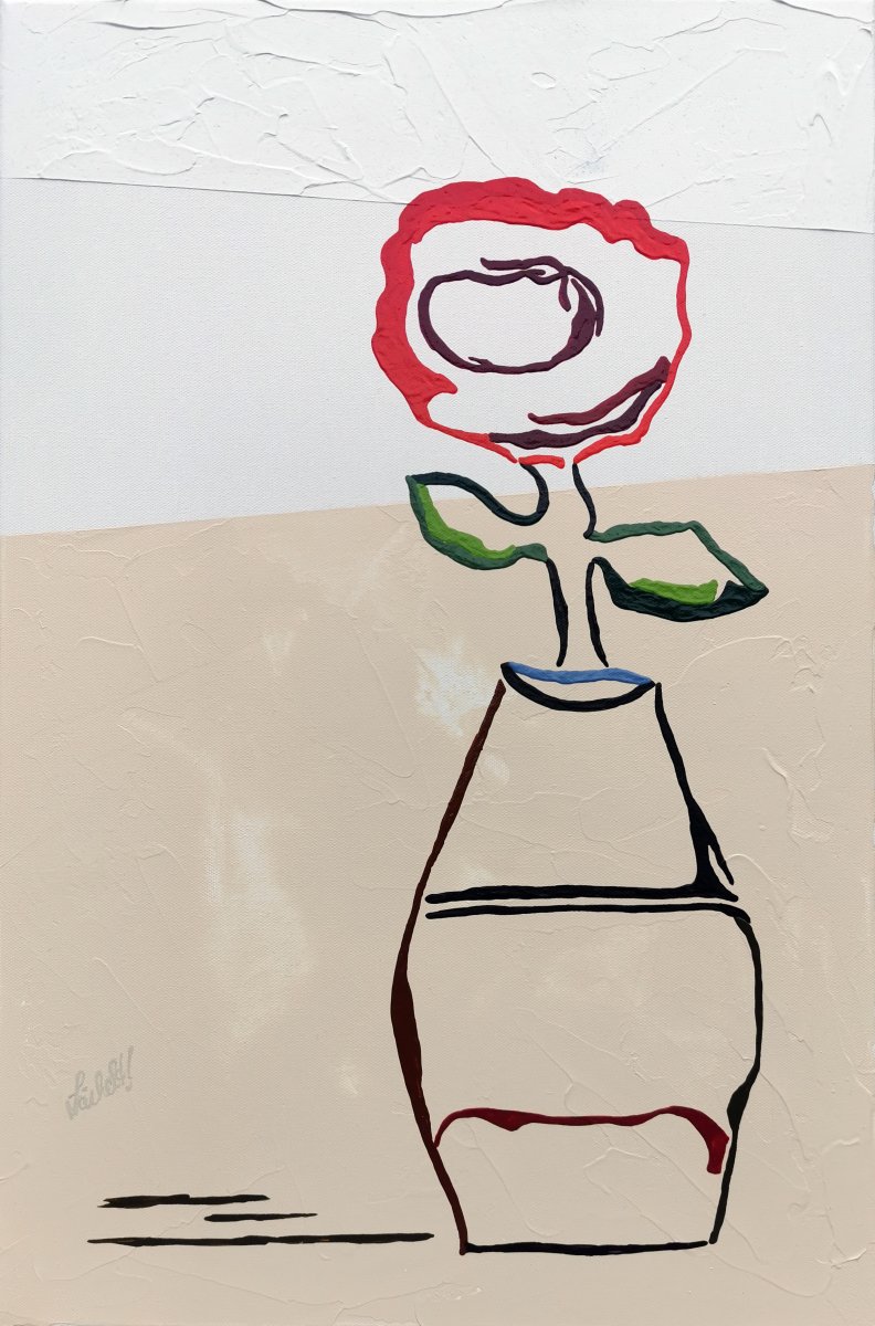 XXIX 1 - Wildflower in a three-colored vase