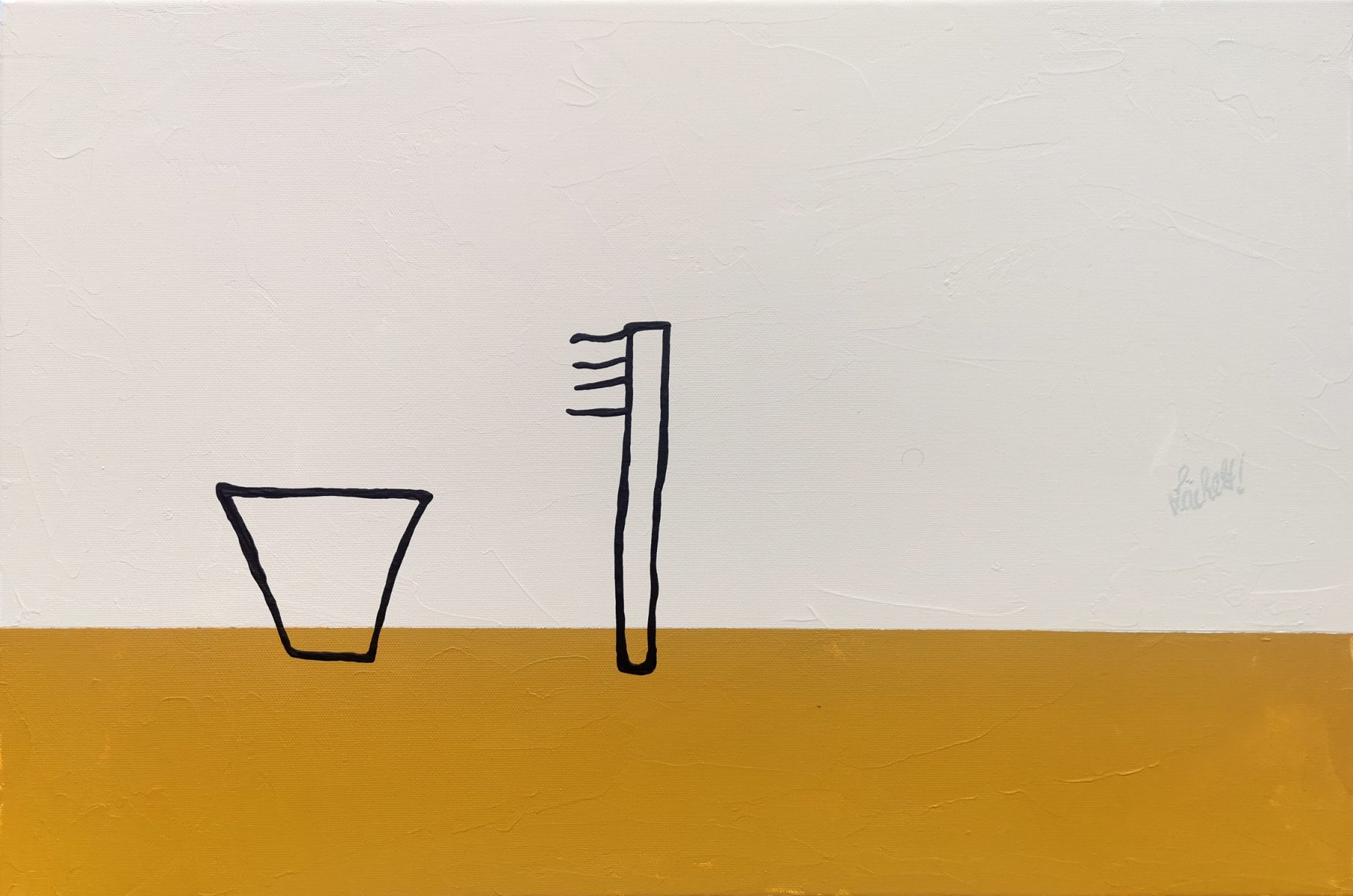 XXXI - 1 Toothbrush cup and toothbrush