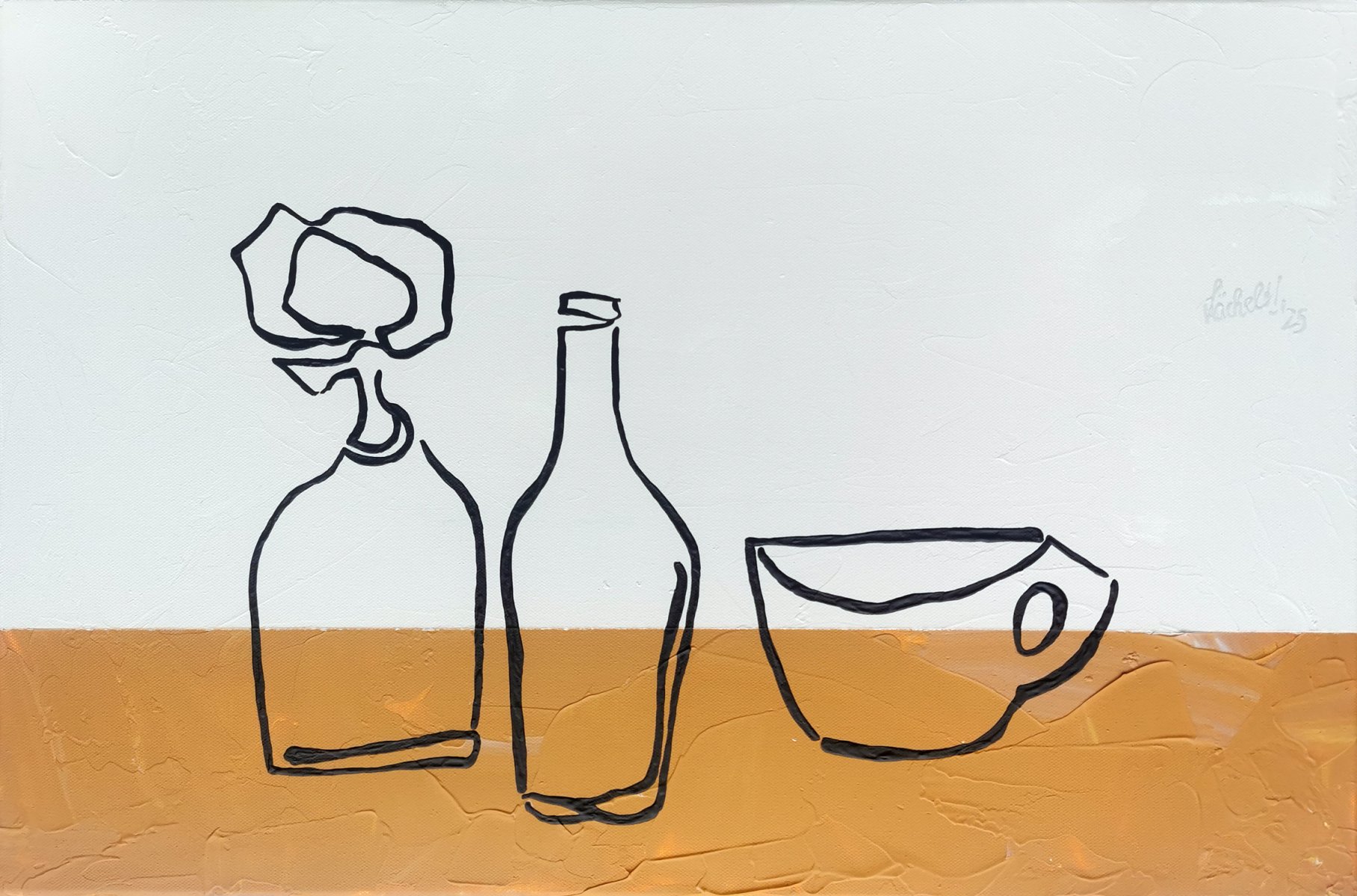 XXXI 2 - Flower vase, bottle and teacup