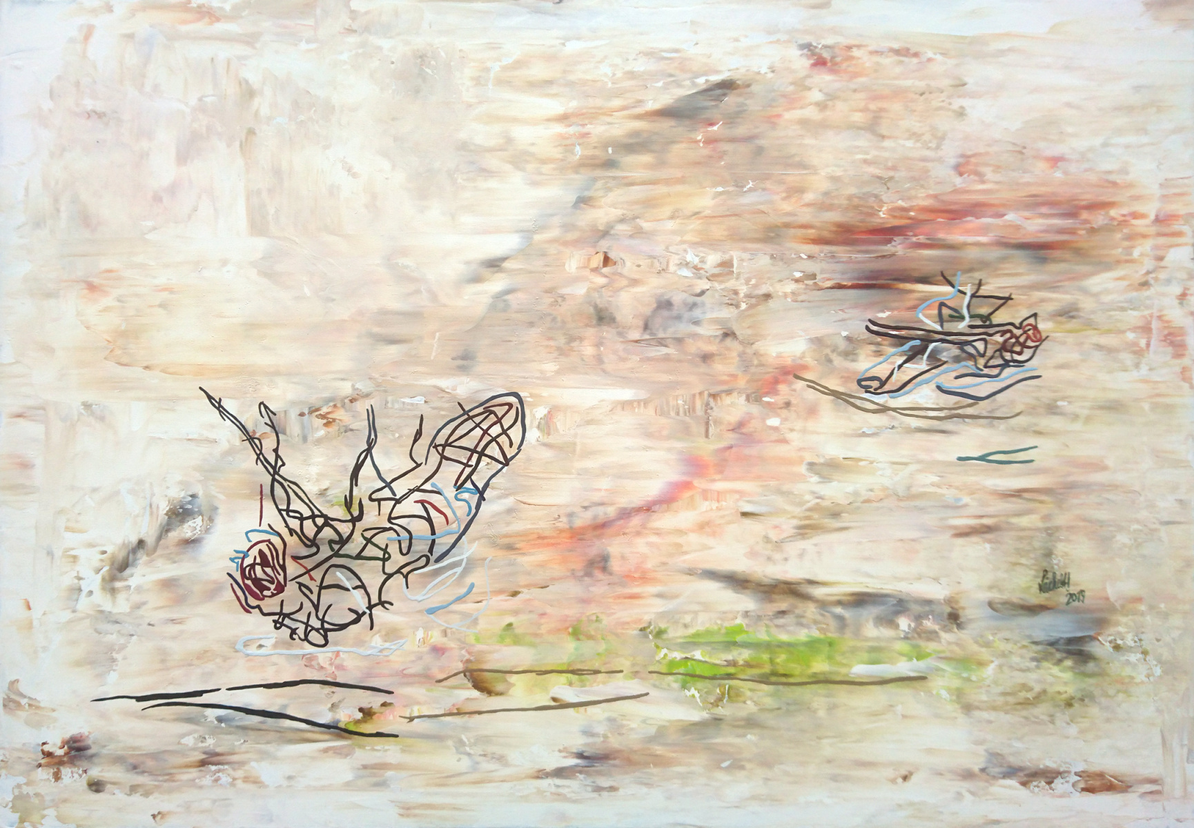 I 90 - Two dead flies at the edge of the table