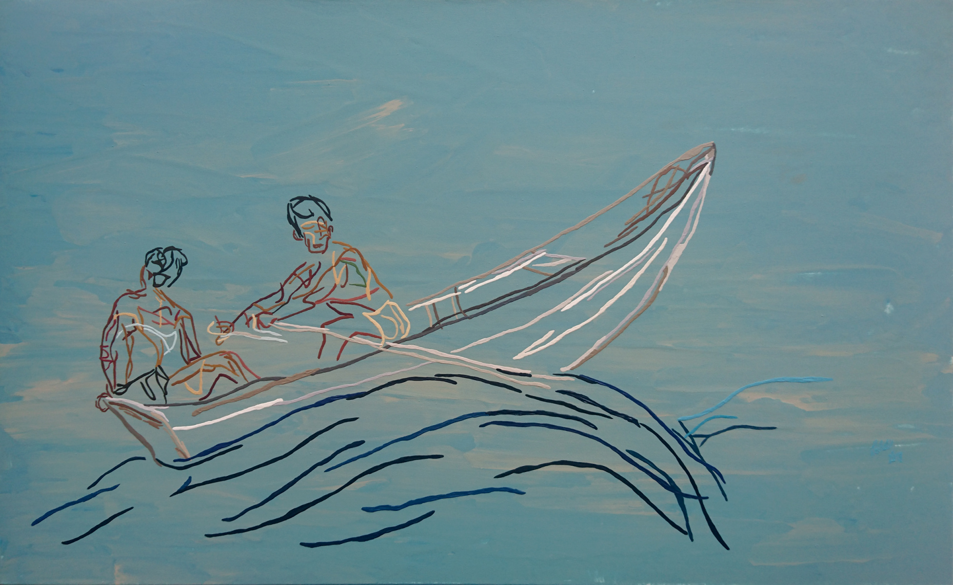 V 7 - Lovers in a stormy sea