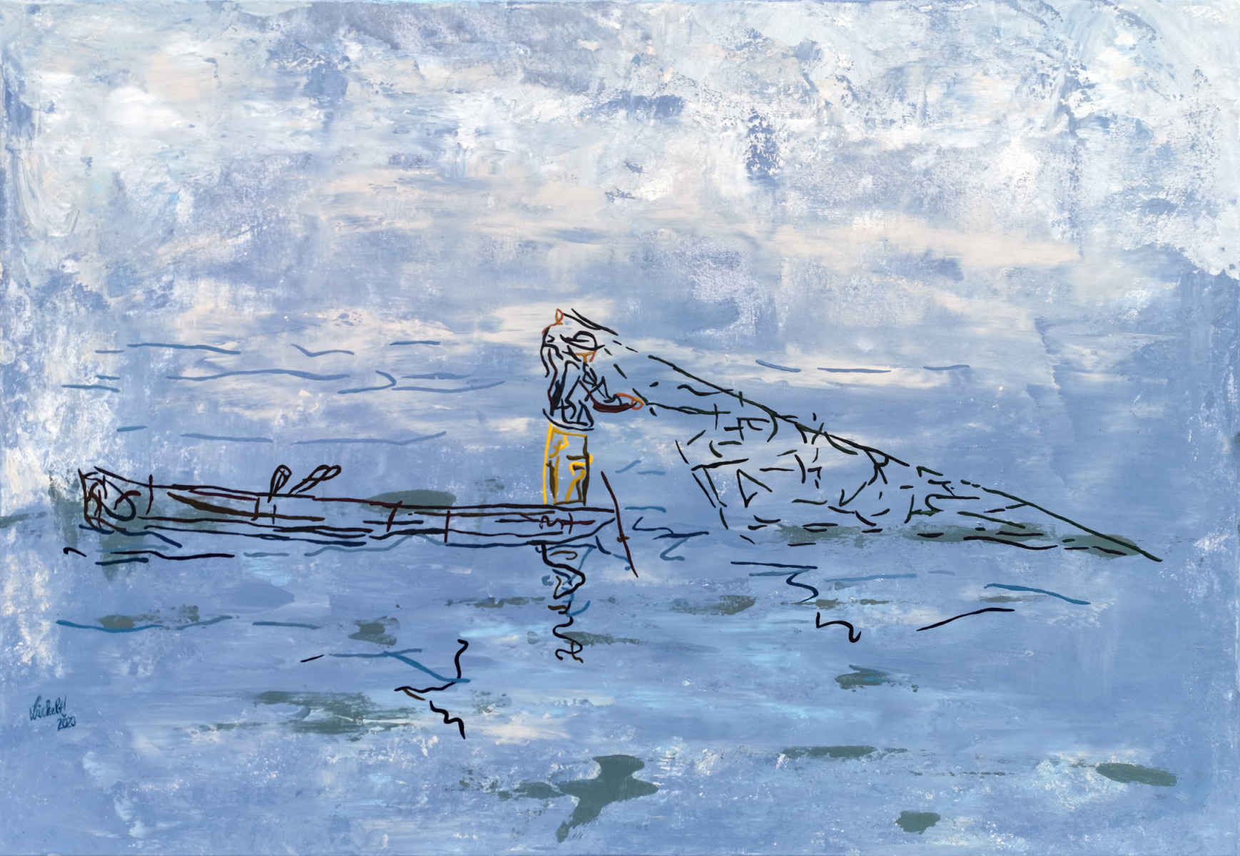 XX 85 - Fisherman with net