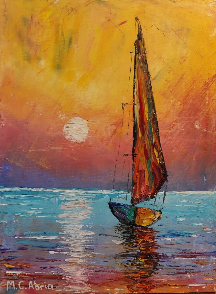 Sunset sailboat