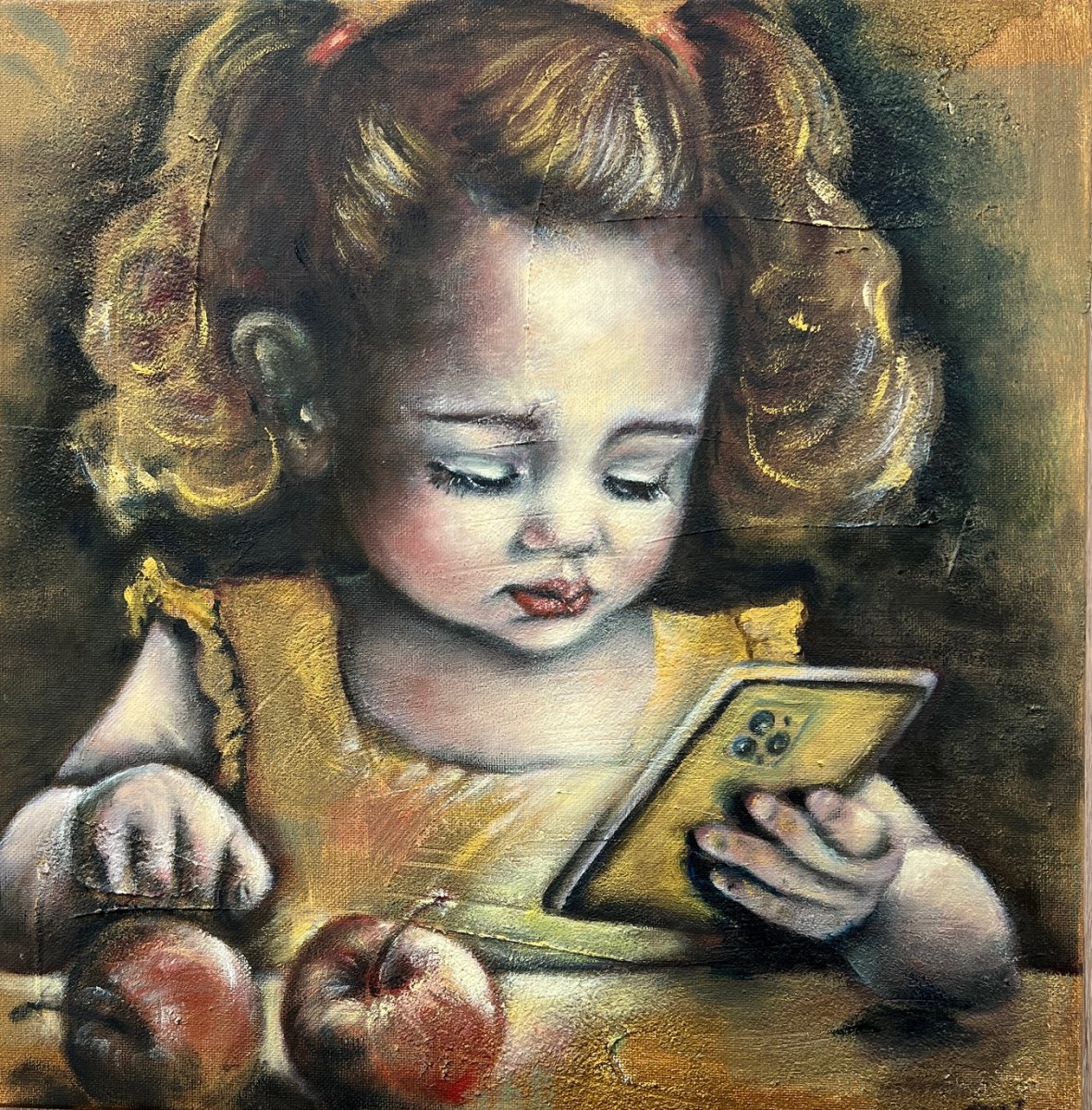 Baby with iphone