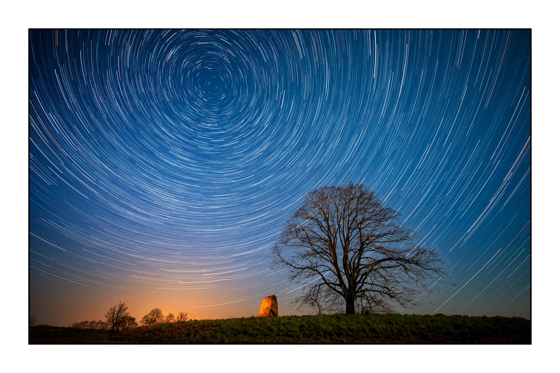Star trails above the golden monolith #6570