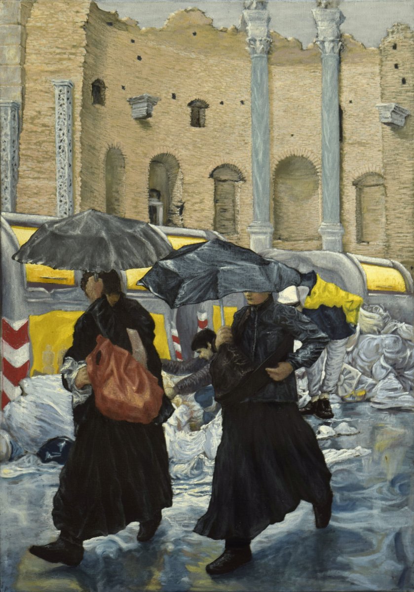 Work on a street in Leptis Magna