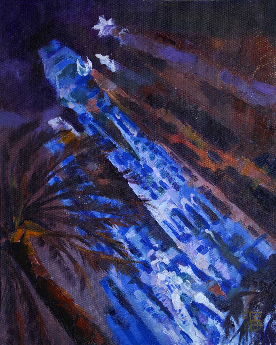 Sagrada Familia at night