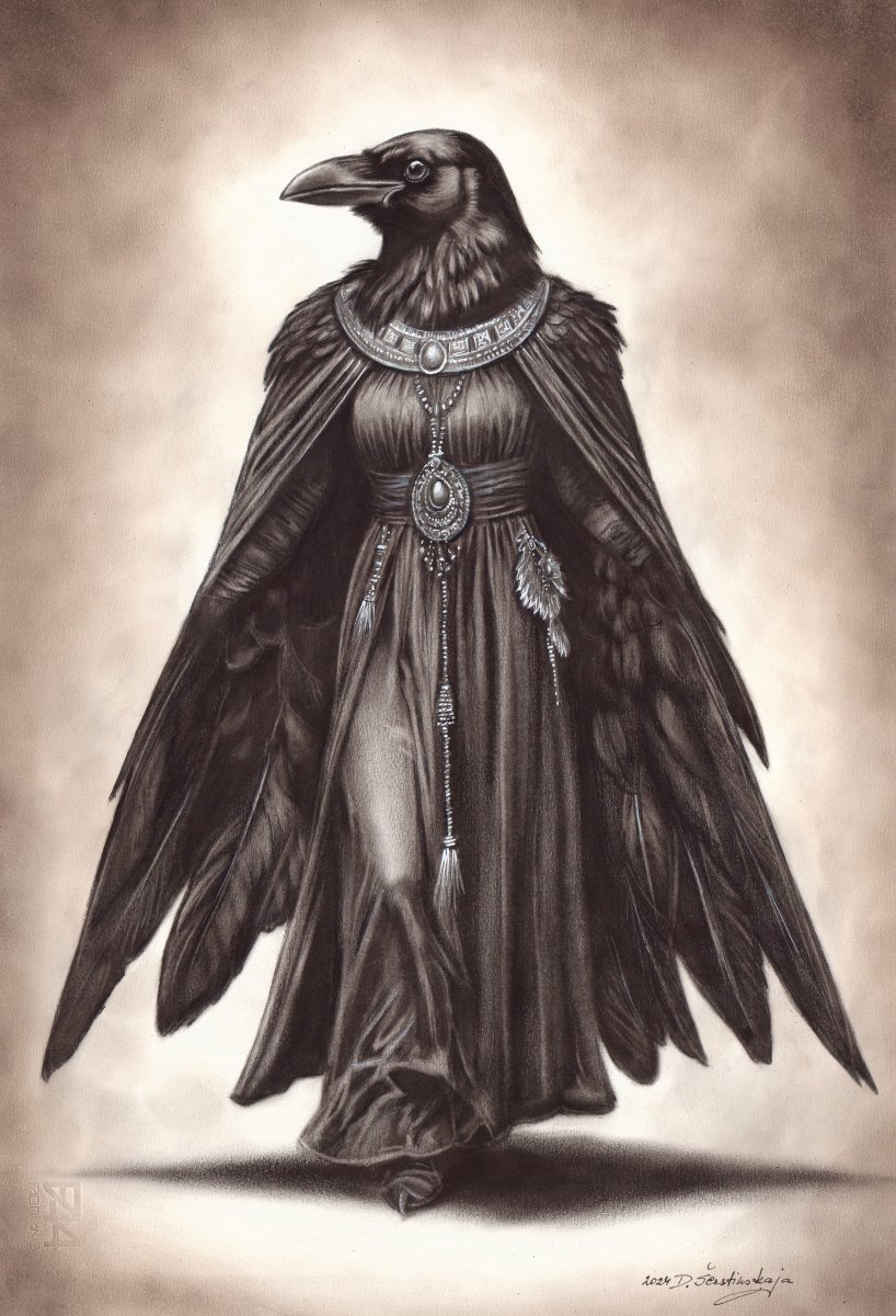 Elegance Of The Crow Goddess