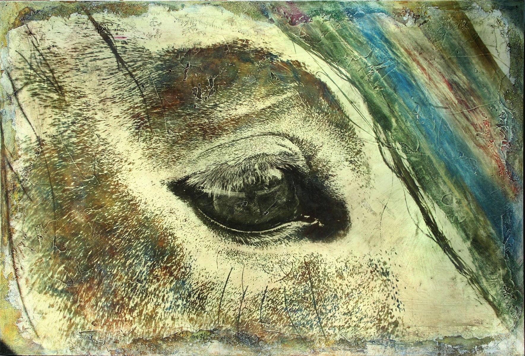 CHROMATIC GAZE – Alchemical Animal Soul | Original Mixed Media