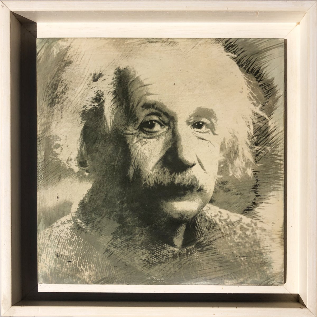 ALBERT EINSTEIN – The Texture of Genius | Original Ceramic Mixed Media