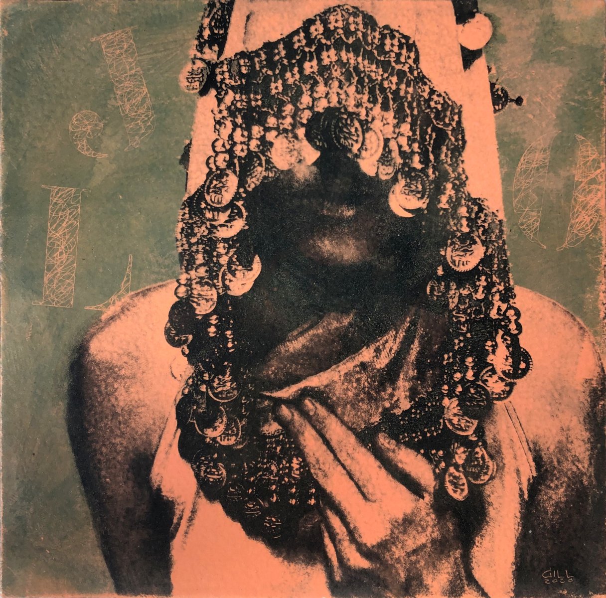 ANIME – Alchemical Portrait on Ceramic | Original Mixed Media