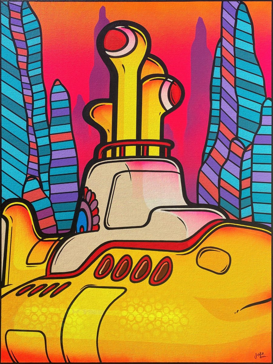 Yellow Submarine on Pink