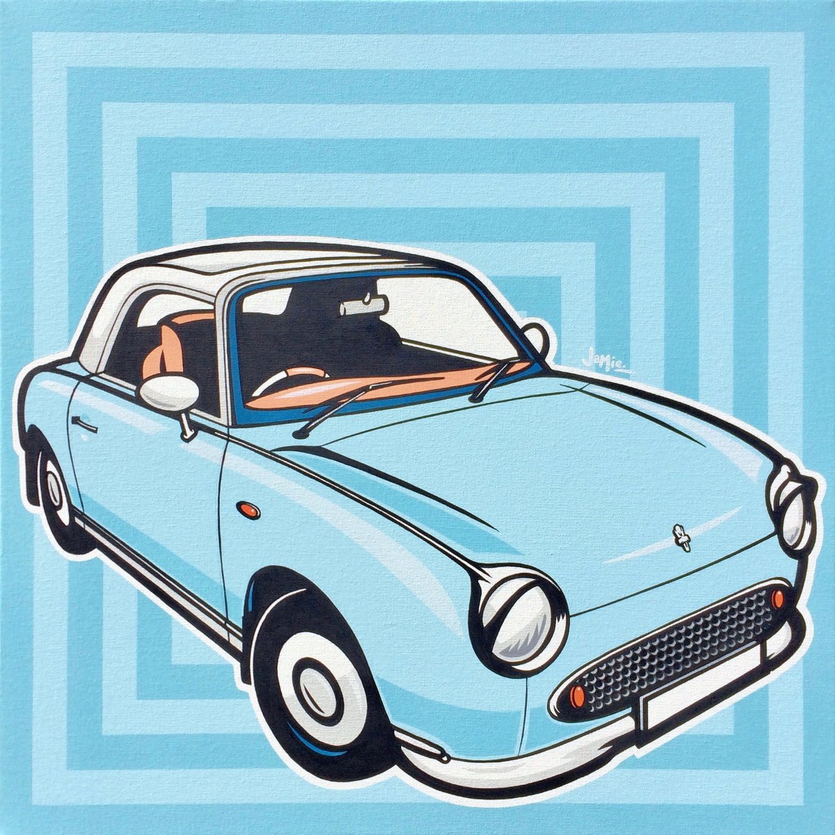 Pale Aqua Nissan Figaro