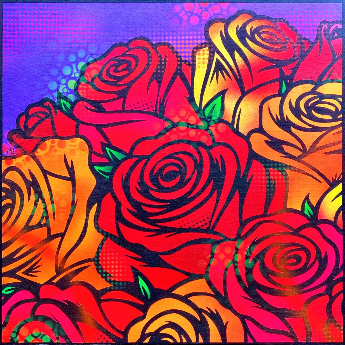 Roses On Purple