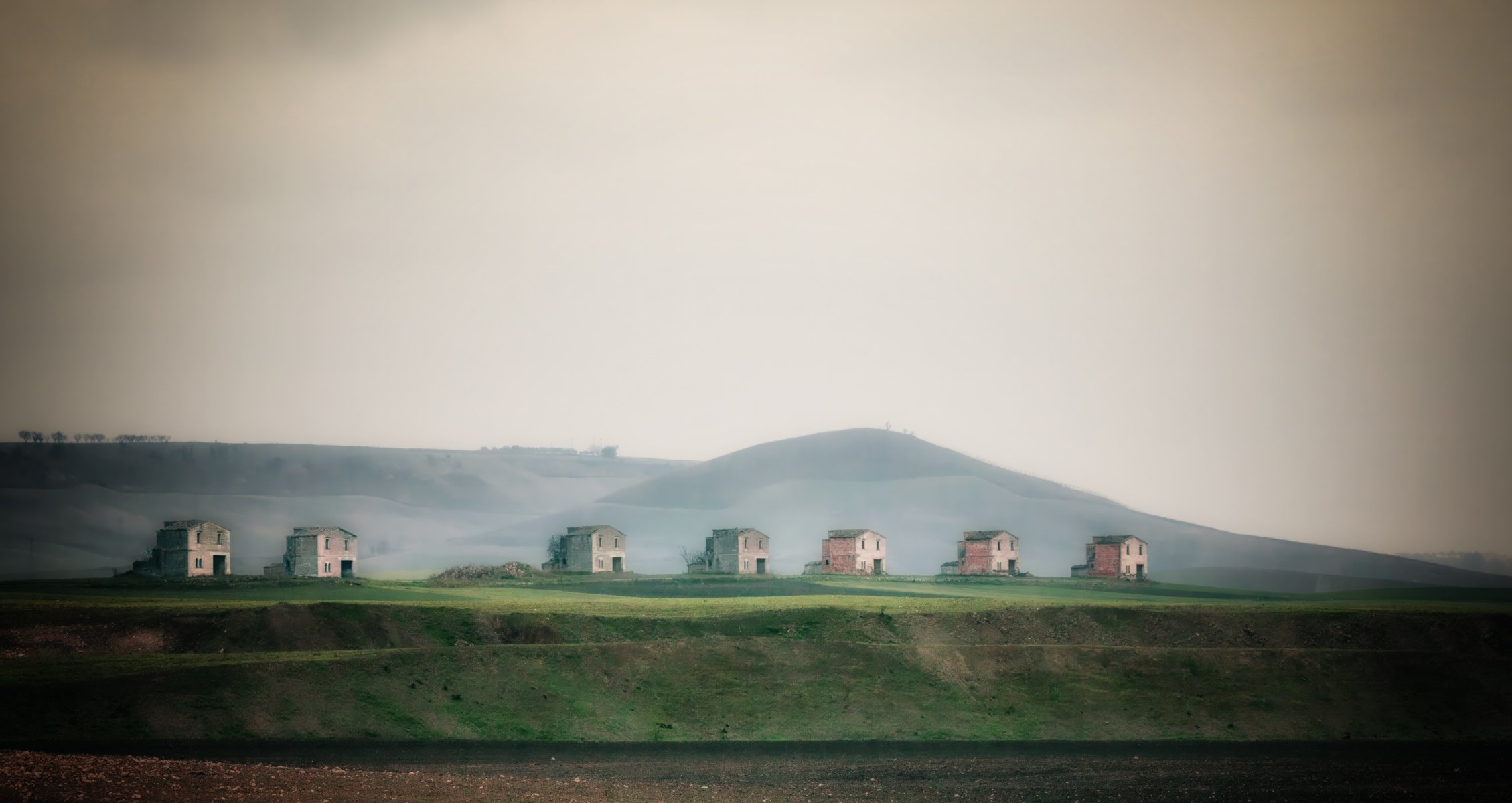 Seven abandoned farmhouses