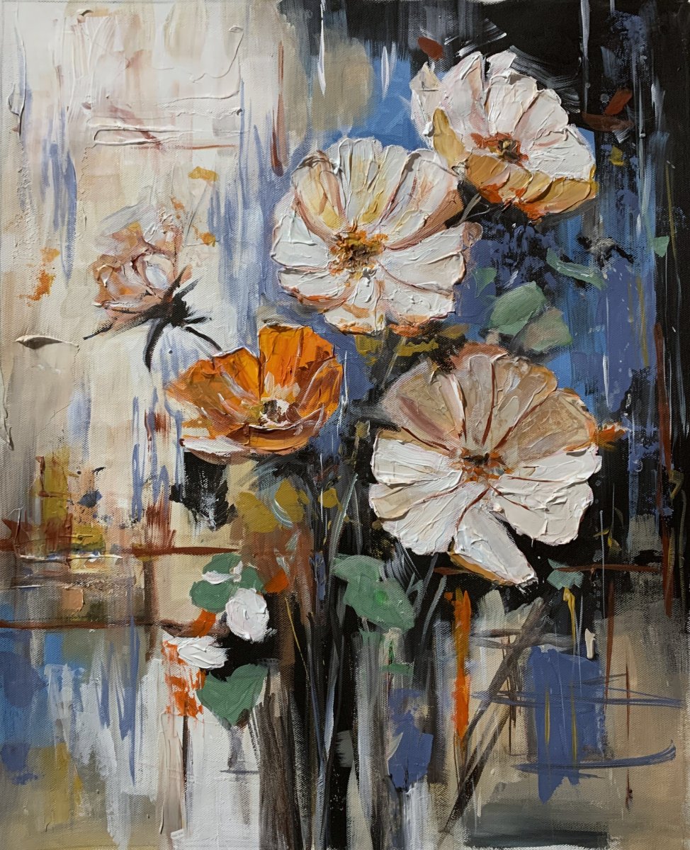 Wild Blooms. Abstract Floral bouquet.