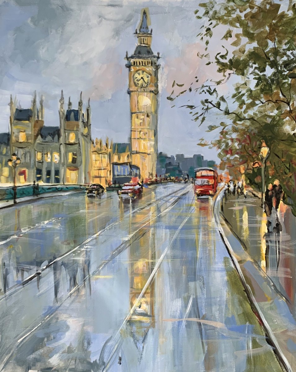 London Rain at Big Ben., No. 4028