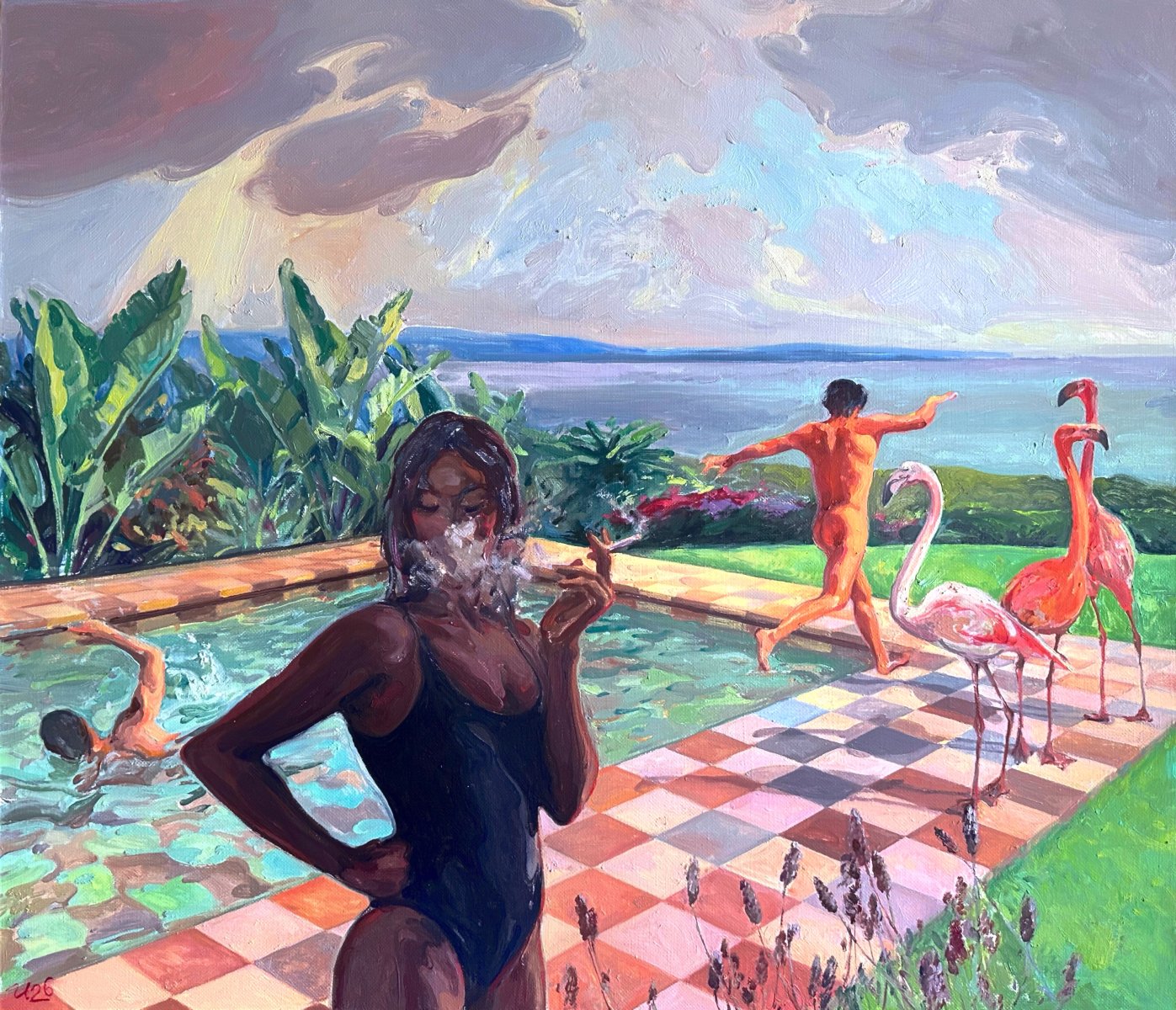 Dance with flamingos