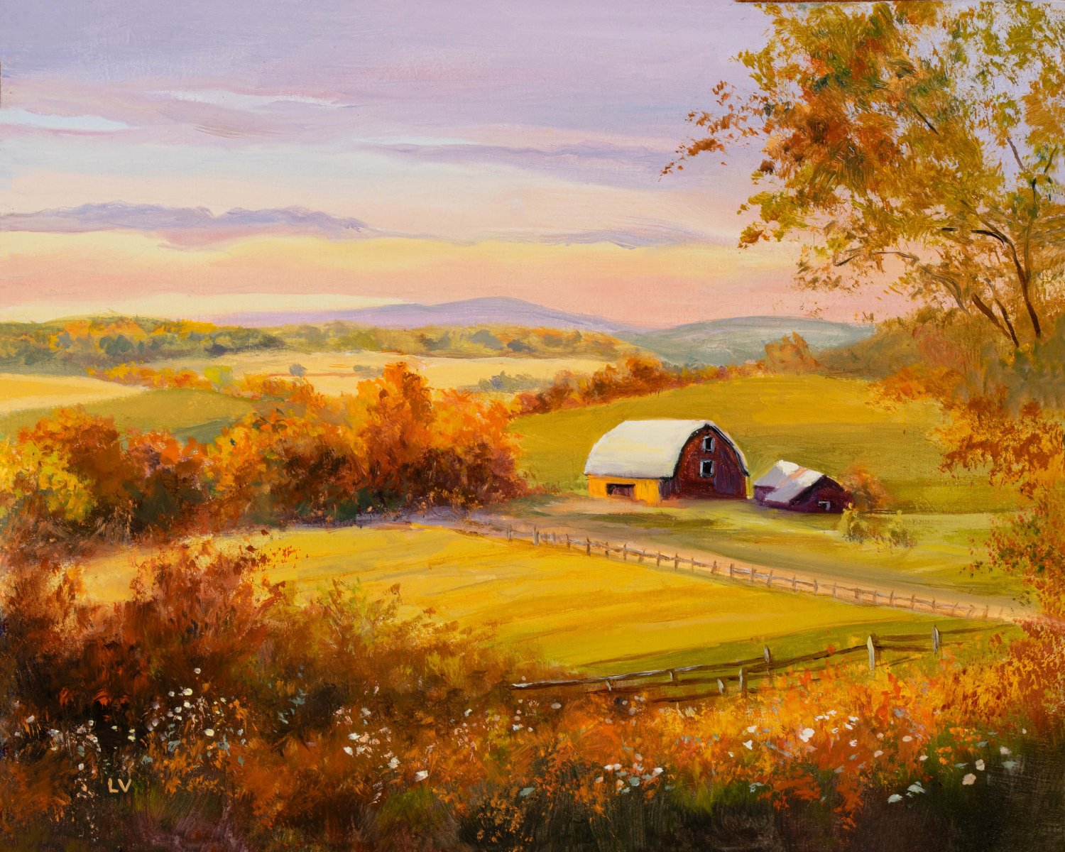 Rural landscape warm tones