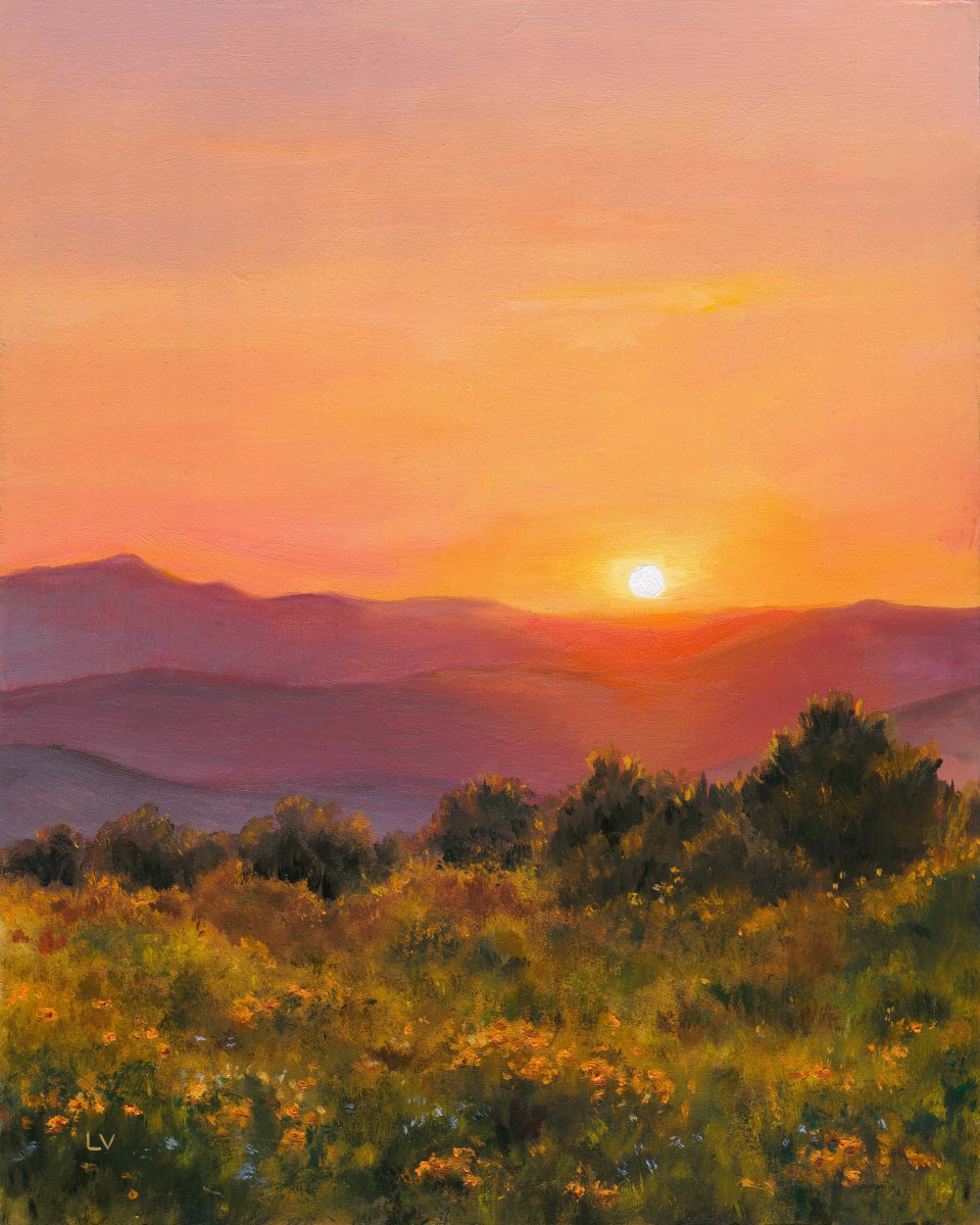 California golden hour landscape
