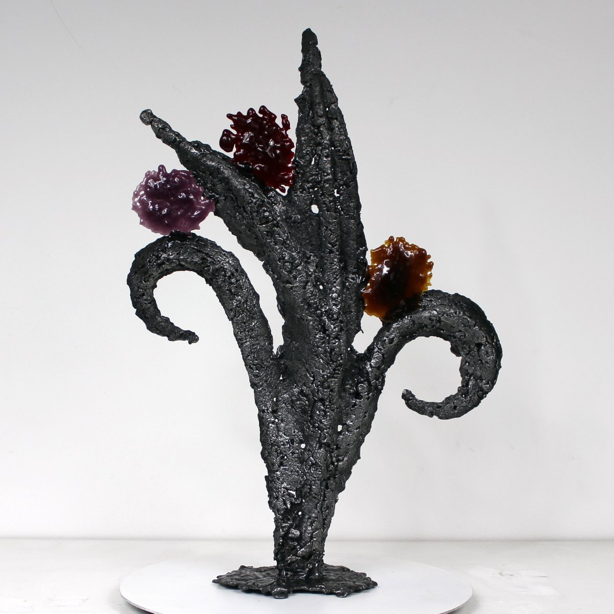 Armories – Lace Steel  Glass Flower Sculpture