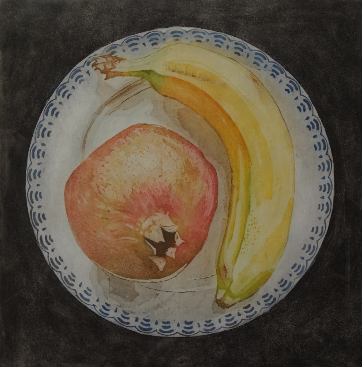 Banana and pomegranate