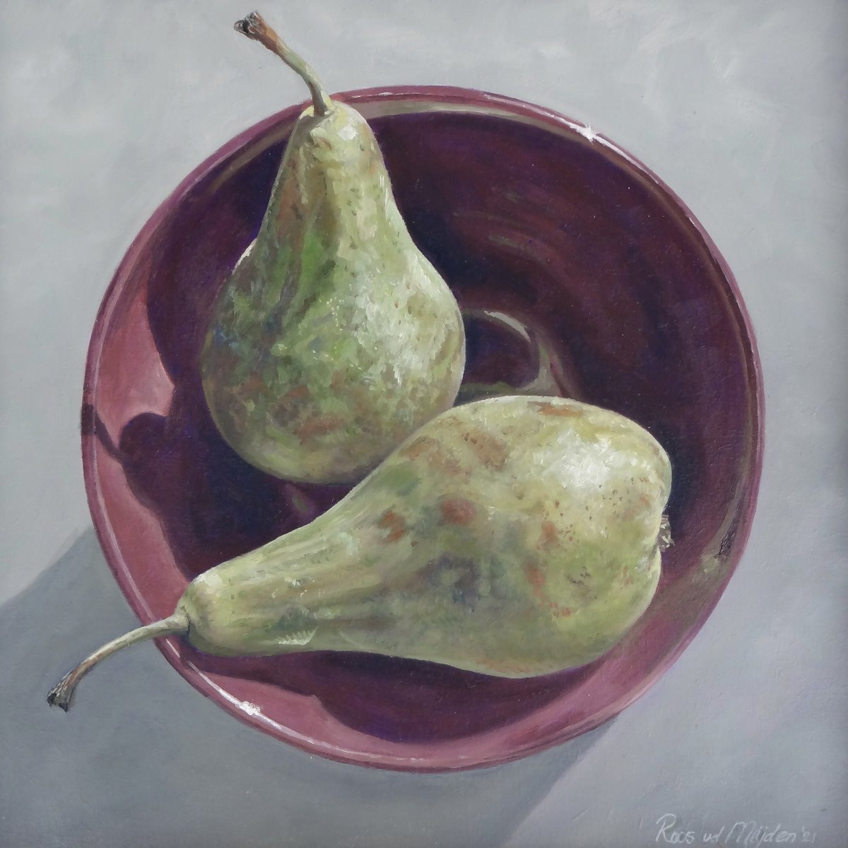 Pears in a bowl