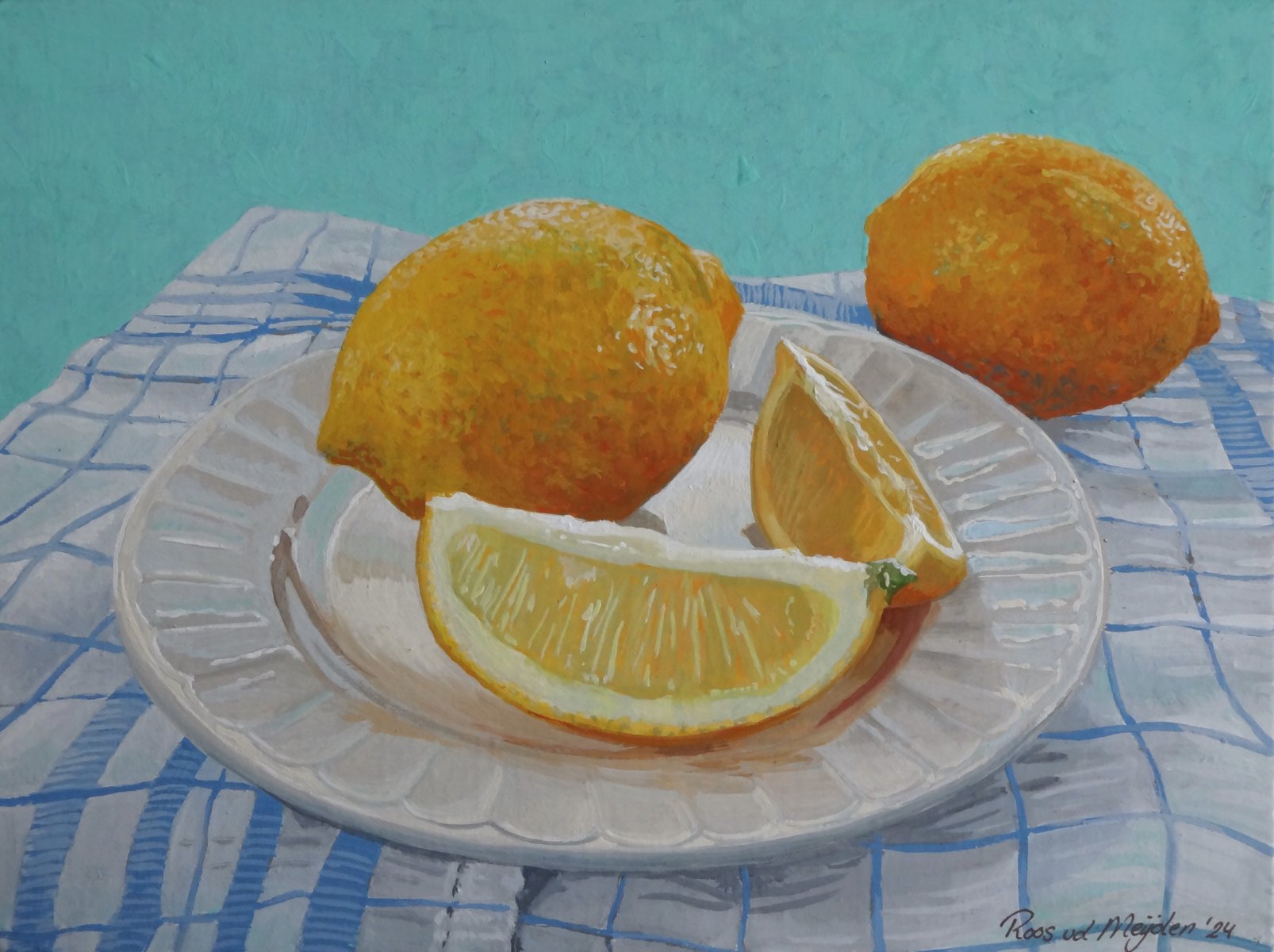 Lemons on a plate