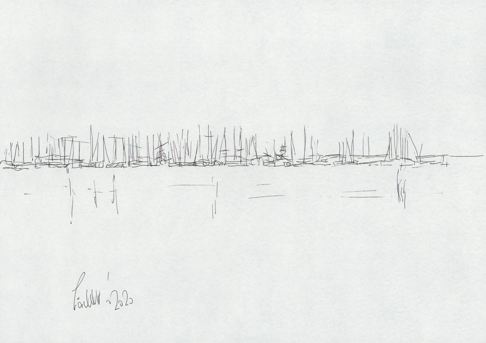 View from the harbour of Wismar to the marina